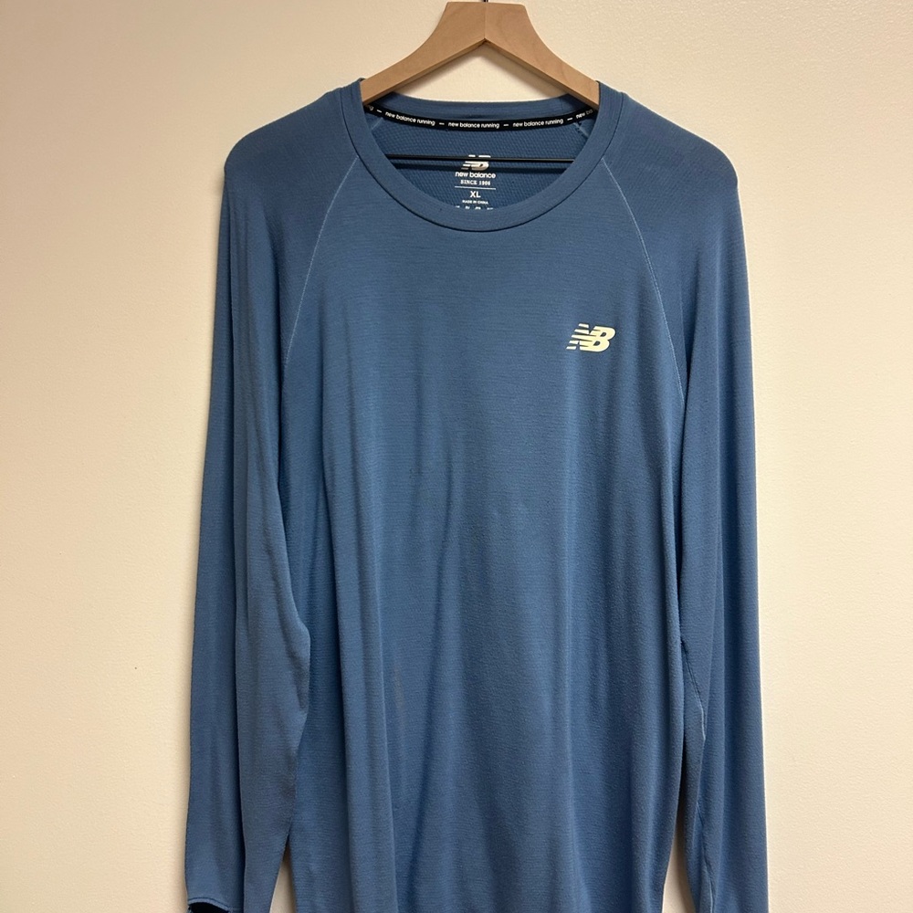 New Balance Running Q Speed Jacquard Long Sleeve T-Shirt Mercury Blue